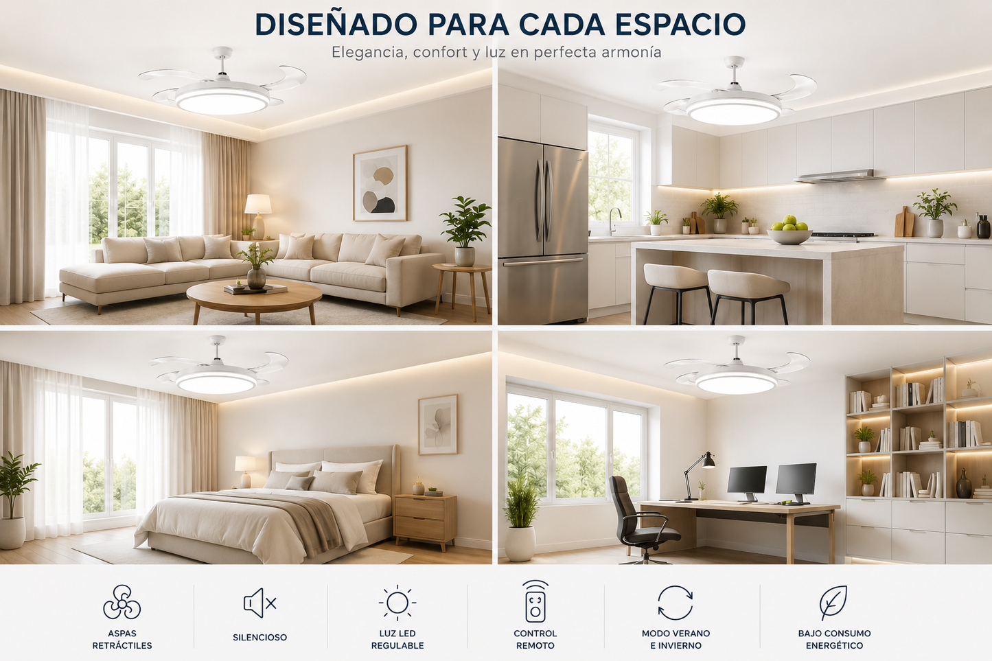 Ventilador de Techo LED Silencioso™