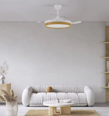 Ventilador de techo led color madera