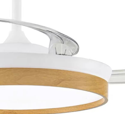 Ventilador de techo led color madera