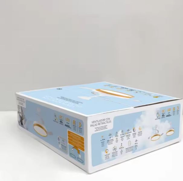 Ventilador de techo led color madera