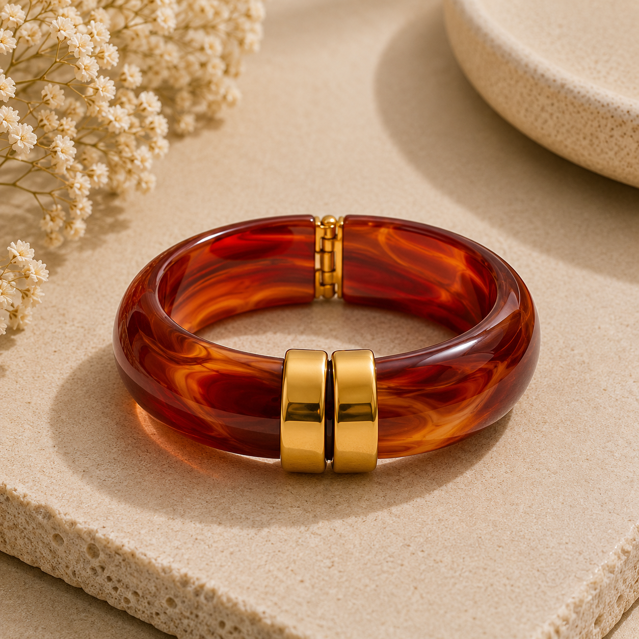 Brazalete Grueso Acrílico (Varios Colores)