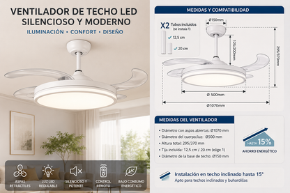 Ventilador de Techo LED Silencioso™