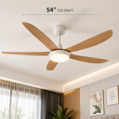 Ventilador de Techo LED Nórdico de Madera ZELOBA™