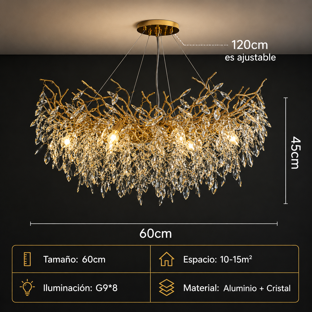 Lámpara Colgante Crystal Gold™