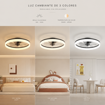 ventilador de techo LED inteligente moderna