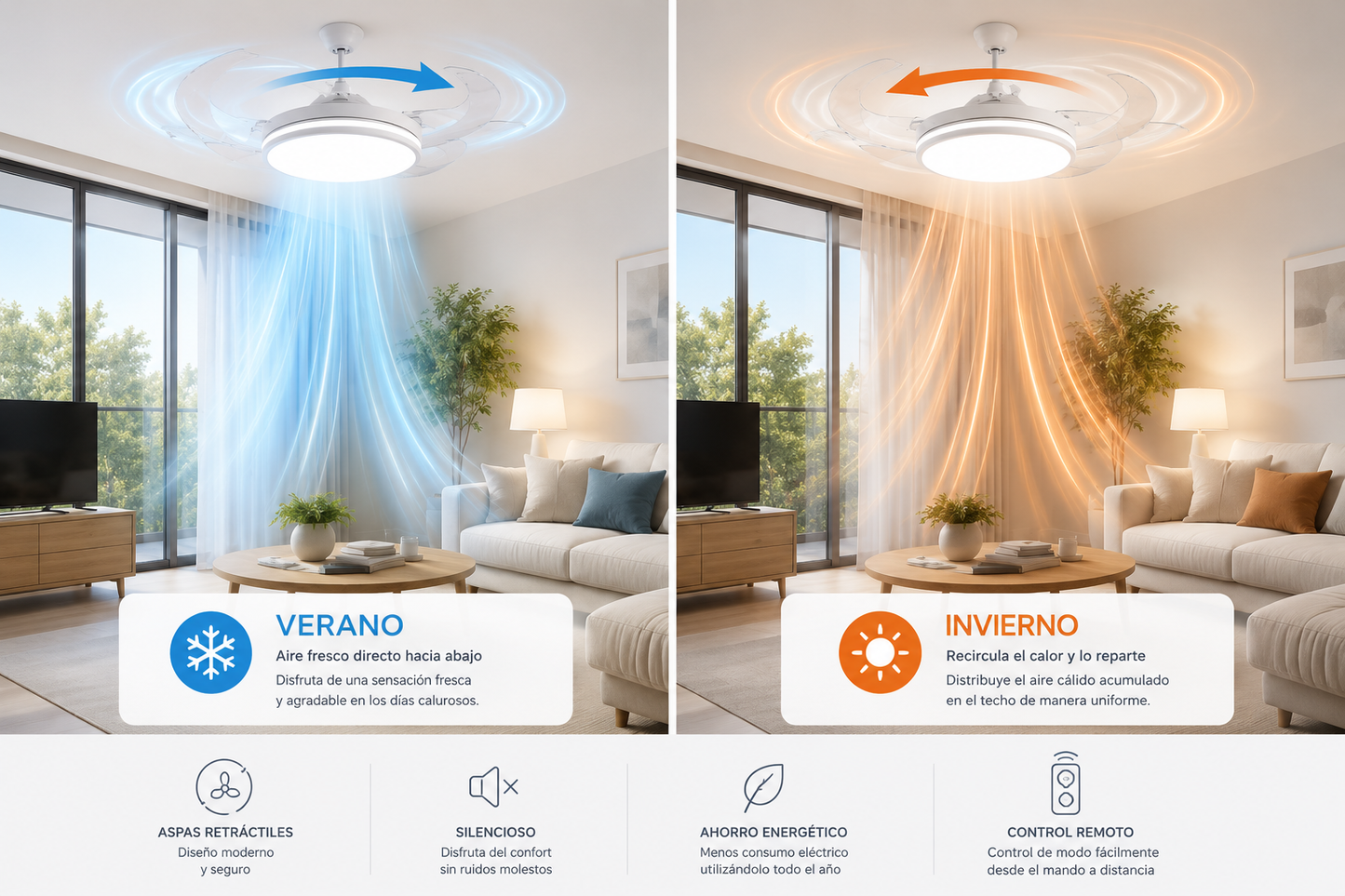 Ventilador de Techo LED Silencioso™