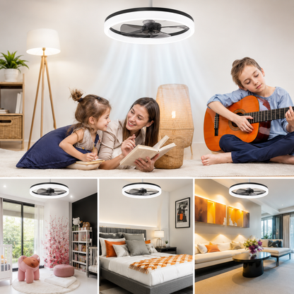 ventilador de techo LED inteligente moderna